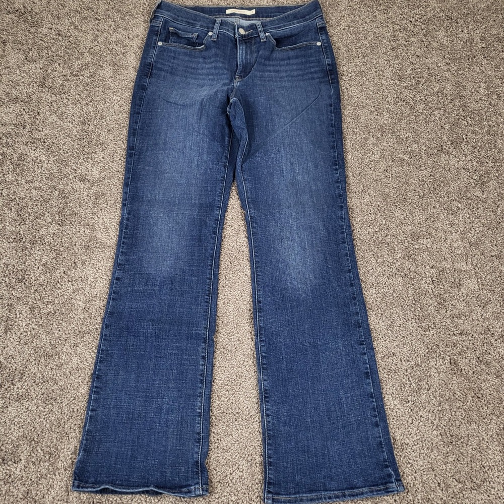Levi's Classic Bootcut Jeans‎ Women 4M Fits 30x31 Blue Dark Wash Stretch Denim
